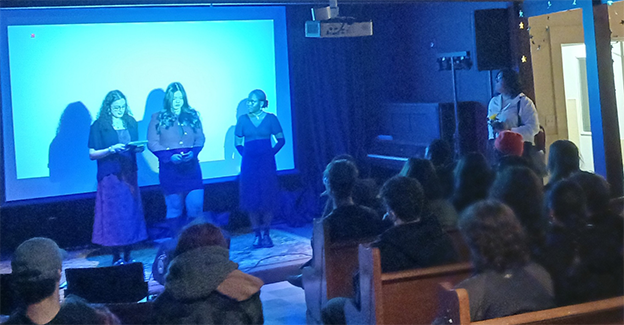 Threads of Us at the Harold Stevens Gallery- audience
